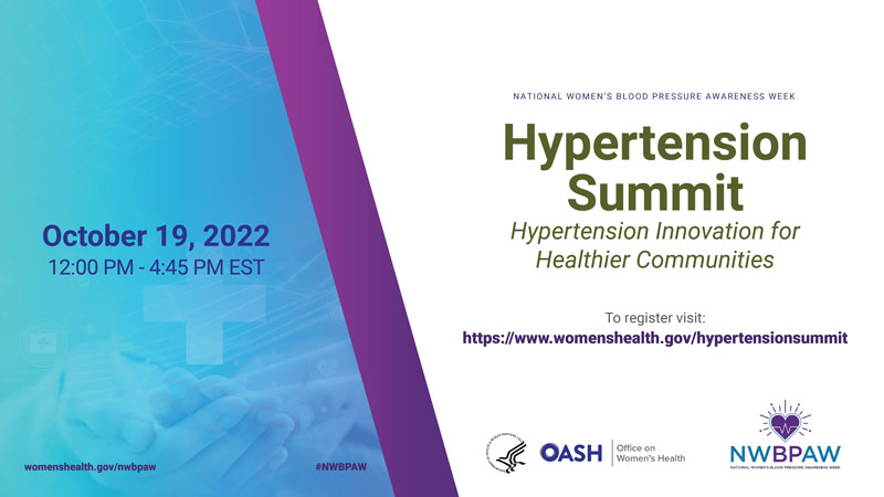 Advertisement for the Hypertension Summit, October 19, 2022