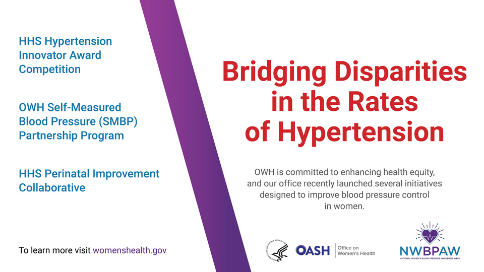 Advertisement for the event Bridging Disparities in the Rates of Hypertension