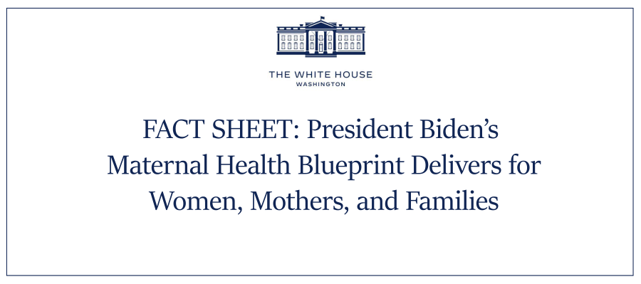 Fact Sheet: President Biden's Maternal Health Blueprint Delivers for Women, Mothers, and Families